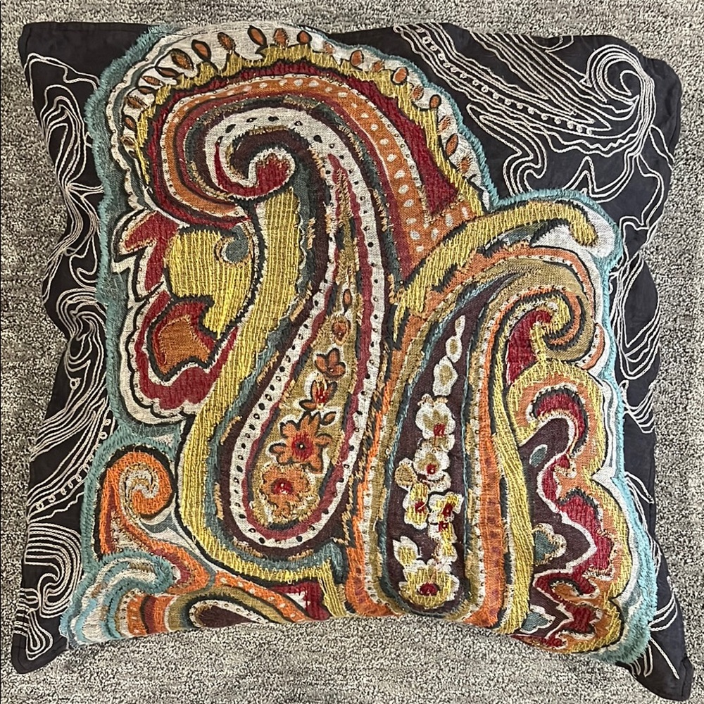 Pottery Barn Embroidered Accent Pillow Cover